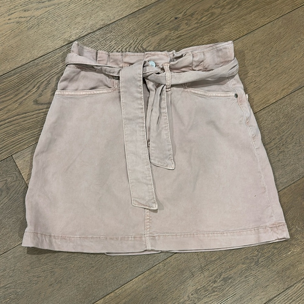 Paige light pink denim skirt